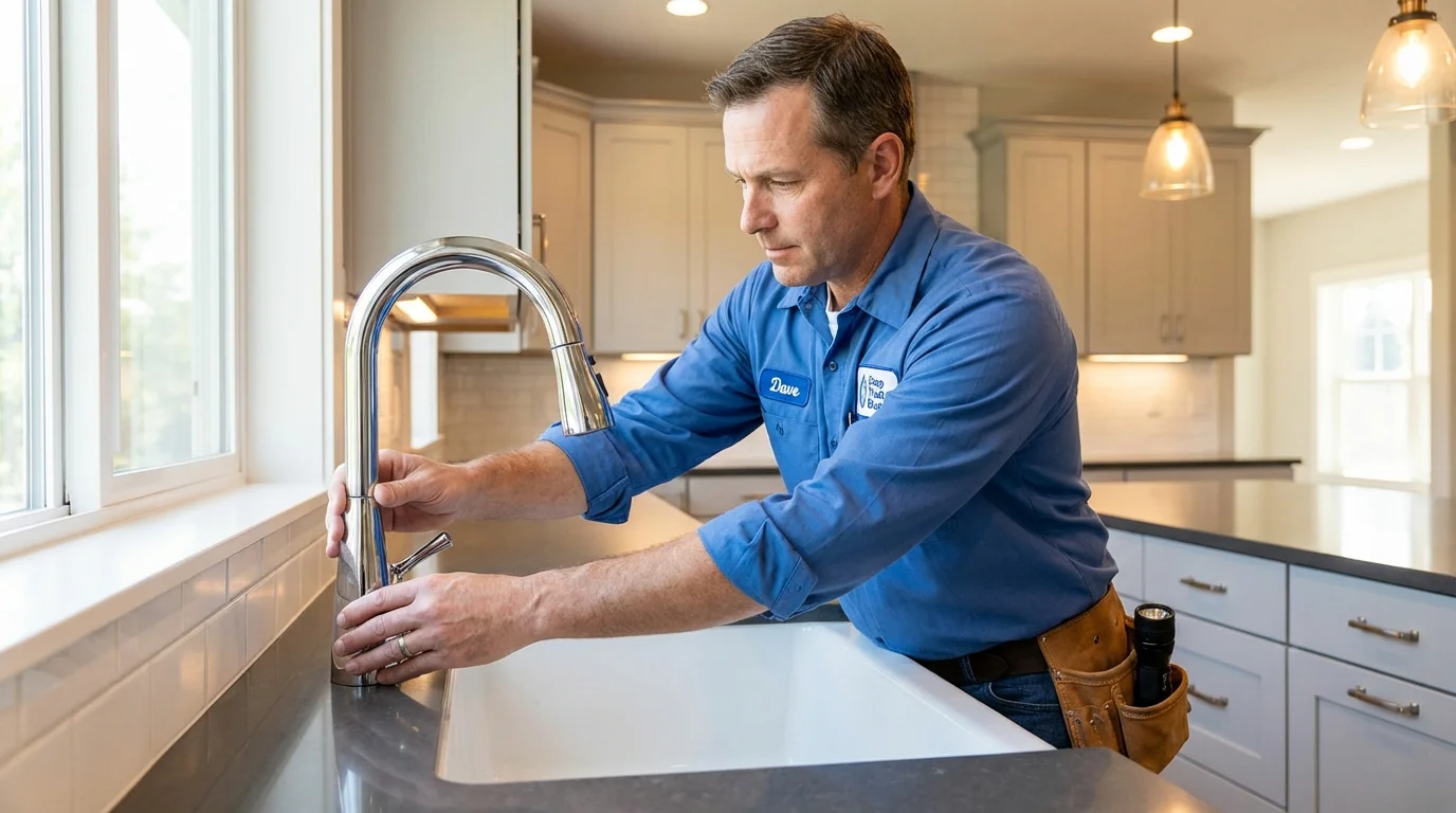 Kitchen faucet installation by Johns Plumbing LLC in Mauldin